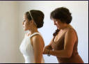 San Jose Wedding Photography - Mother Adjusts Bride's Gown