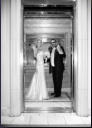 San Jose Fairmont Hotel Wedding Photography - Couple in elevator 02